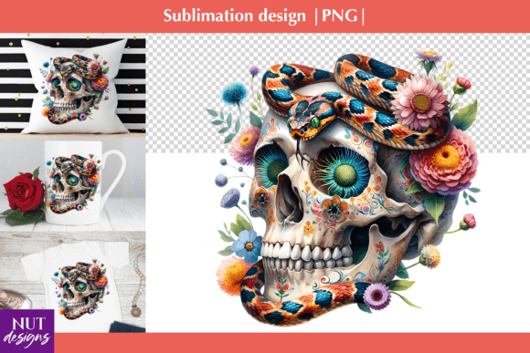 Download Snake Skull Sublimation Gothic Skull Png - Skull sublimation Collection