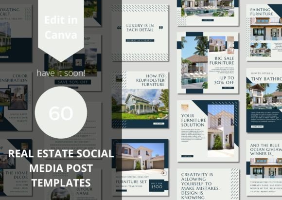 Download 60 Real Estate Social Media Templates - Social media templates Collection