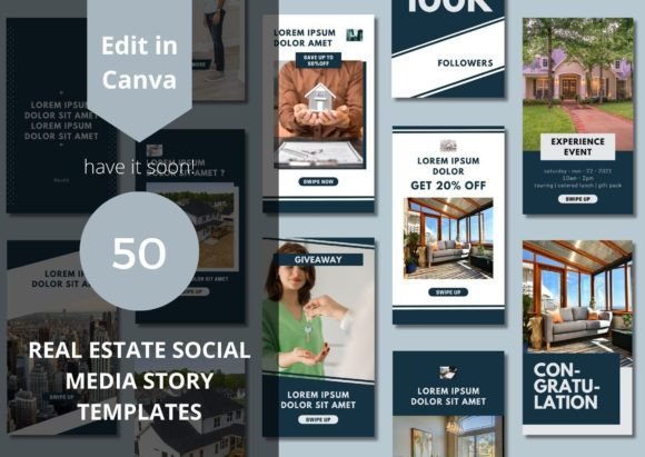 Download 50 Real Estate Social Media Templates - Social media templates Collection
