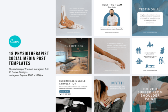 Download Physiotherapy Social Media Templates - Social media templates Collection